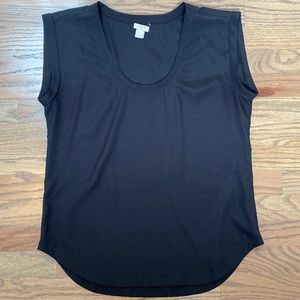 J Crew Black Sleeveless Blouse
